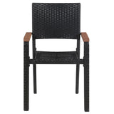 vidaXL 5-piece Garden Dining Set black