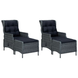 vidaXL 7-piece Garden Dining Set Dark Grey