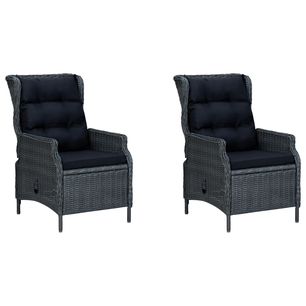 vidaXL 7-piece Garden Dining Set Dark Grey