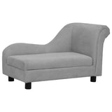 vidaXL Dog sofa with cushion 83x44x44 cm plush grey