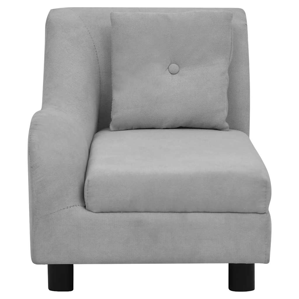 vidaXL Dog sofa with cushion 83x44x44 cm plush grey