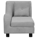 vidaXL Dog sofa with cushion 83x44x44 cm plush grey