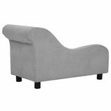 vidaXL Dog sofa with cushion 83x44x44 cm plush grey