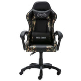 vidaXL Racestoel kunstleer zwart en camouflage