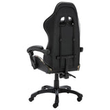 vidaXL Racestoel kunstleer zwart en camouflage