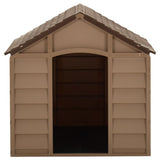 vidaXL Hondenhok 71x71,5x68 cm PP bruin