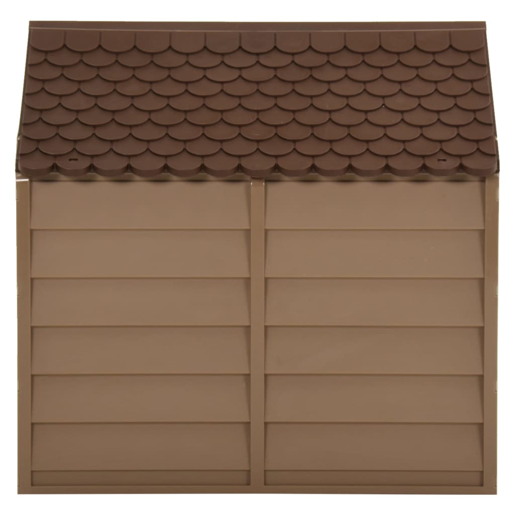 vidaXL Hondenhok 71x71,5x68 cm PP bruin