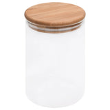 vidaXL Storage Jars with Bamboo Lids 4 pcs 800 ml Glass