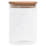 vidaXL Storage Jars with Bamboo Lids 4 pcs 800 ml Glass