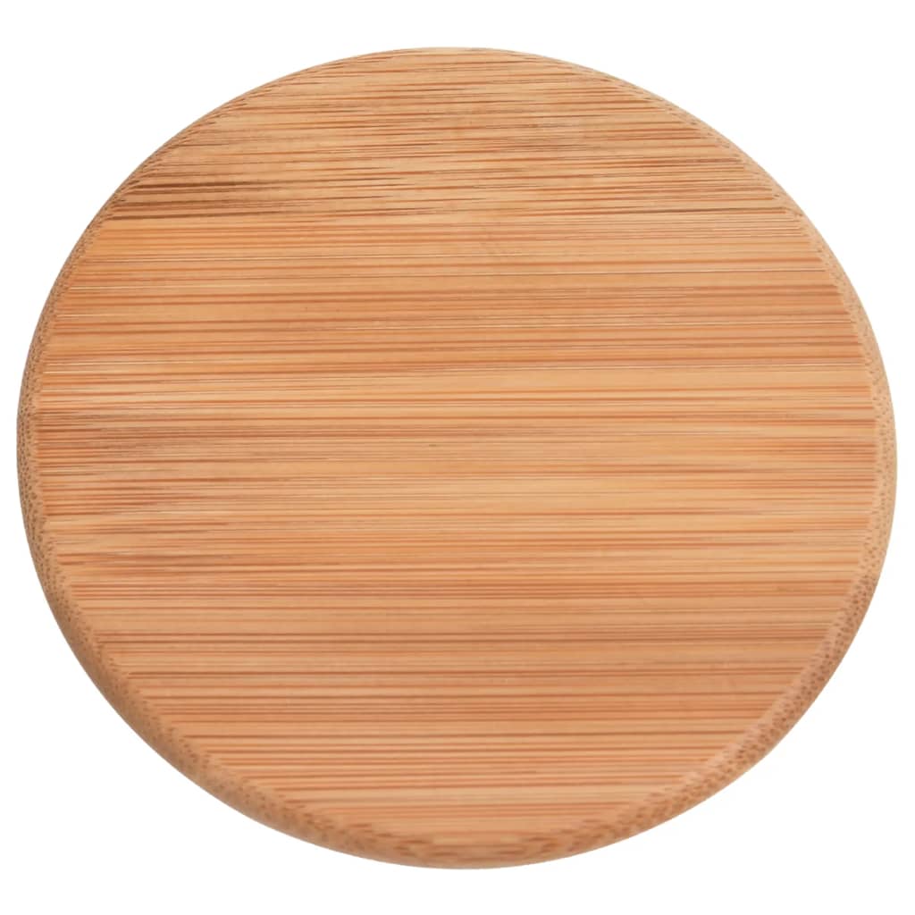 vidaXL Storage Jars with Bamboo Lids 4 pcs 800 ml Glass