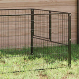 vidaXL Dog Kennel 100x100x70 cm Steel Black