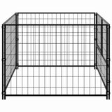 vidaXL Dog Kennel 100x100x70 cm Steel Black
