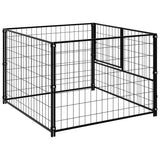 vidaXL Dog Kennel 100x100x70 cm Steel Black