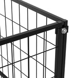 vidaXL Dog Kennel 100x100x70 cm Steel Black