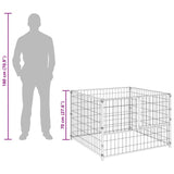 vidaXL Dog Kennel 100x100x70 cm Steel Black