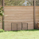 vidaXL Dog Kennel 100x100x70 cm Steel Black