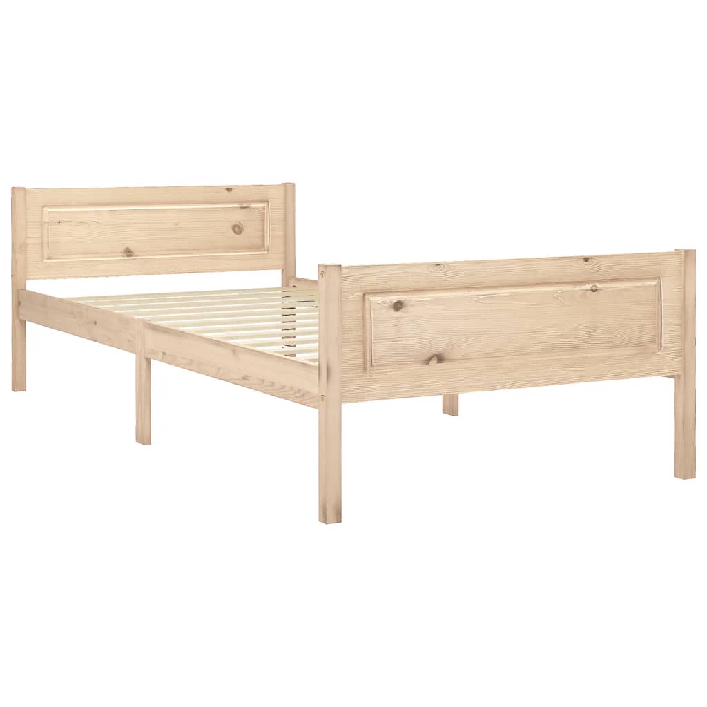 vidaXL Bedframe massief grenenhout 90x200 cm