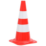 vidaXL Traffic Cone Reflective 50 cm Red and White 10 pcs