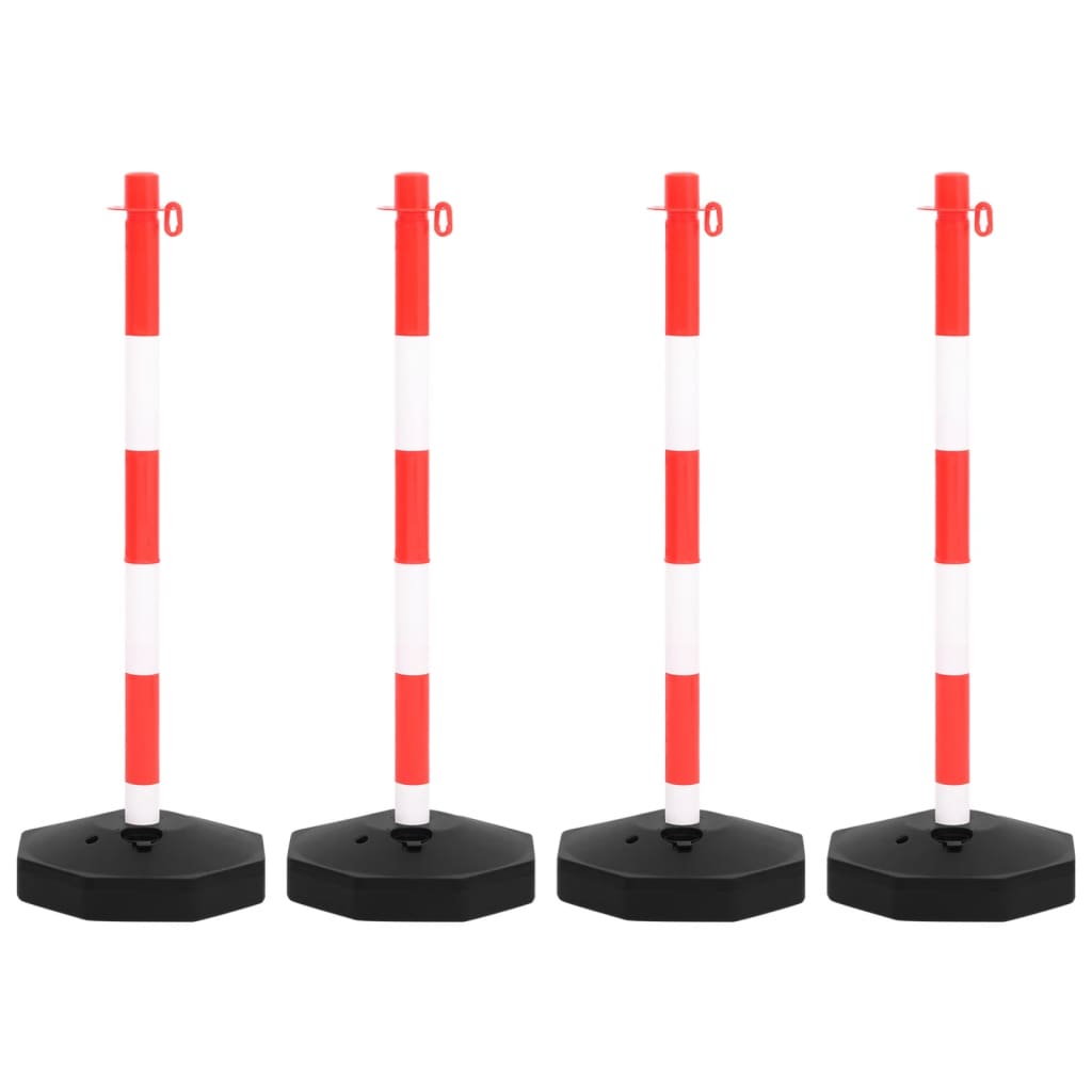 vidaXL Chain Post Set with Plastic Chain 10 m