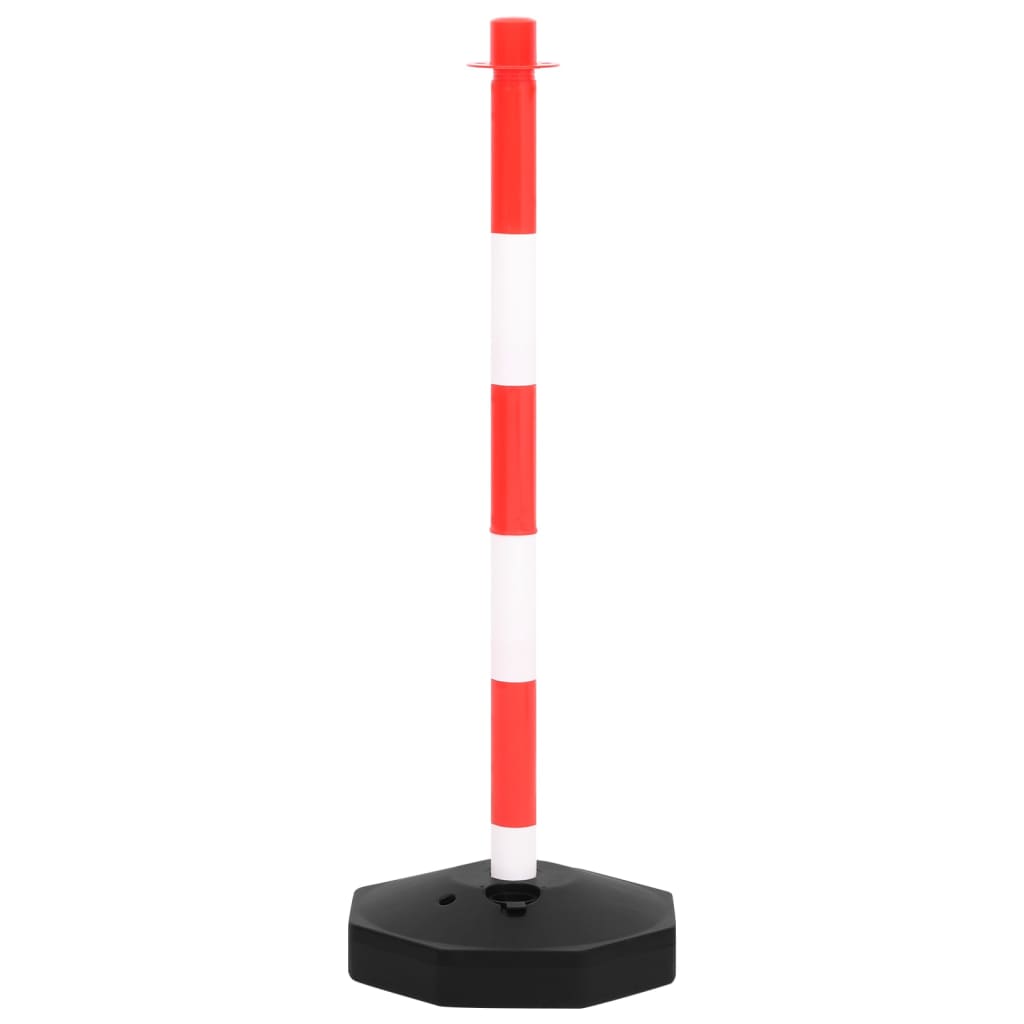 vidaXL Chain Post Set with Plastic Chain 10 m