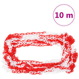 vidaXL Chain Post Set with Plastic Chain 10 m