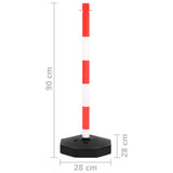 vidaXL Chain Post Set with Plastic Chain 10 m