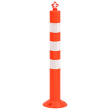 vidaXL Traffic Posts with Chain 10 pcs 75 cm PE