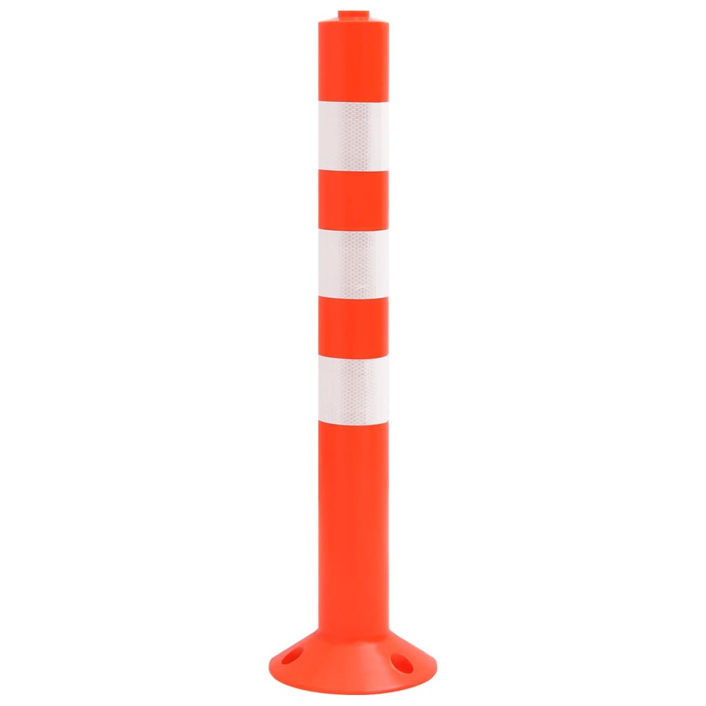 vidaXL Traffic Posts with Chain 10 pcs 75 cm PE