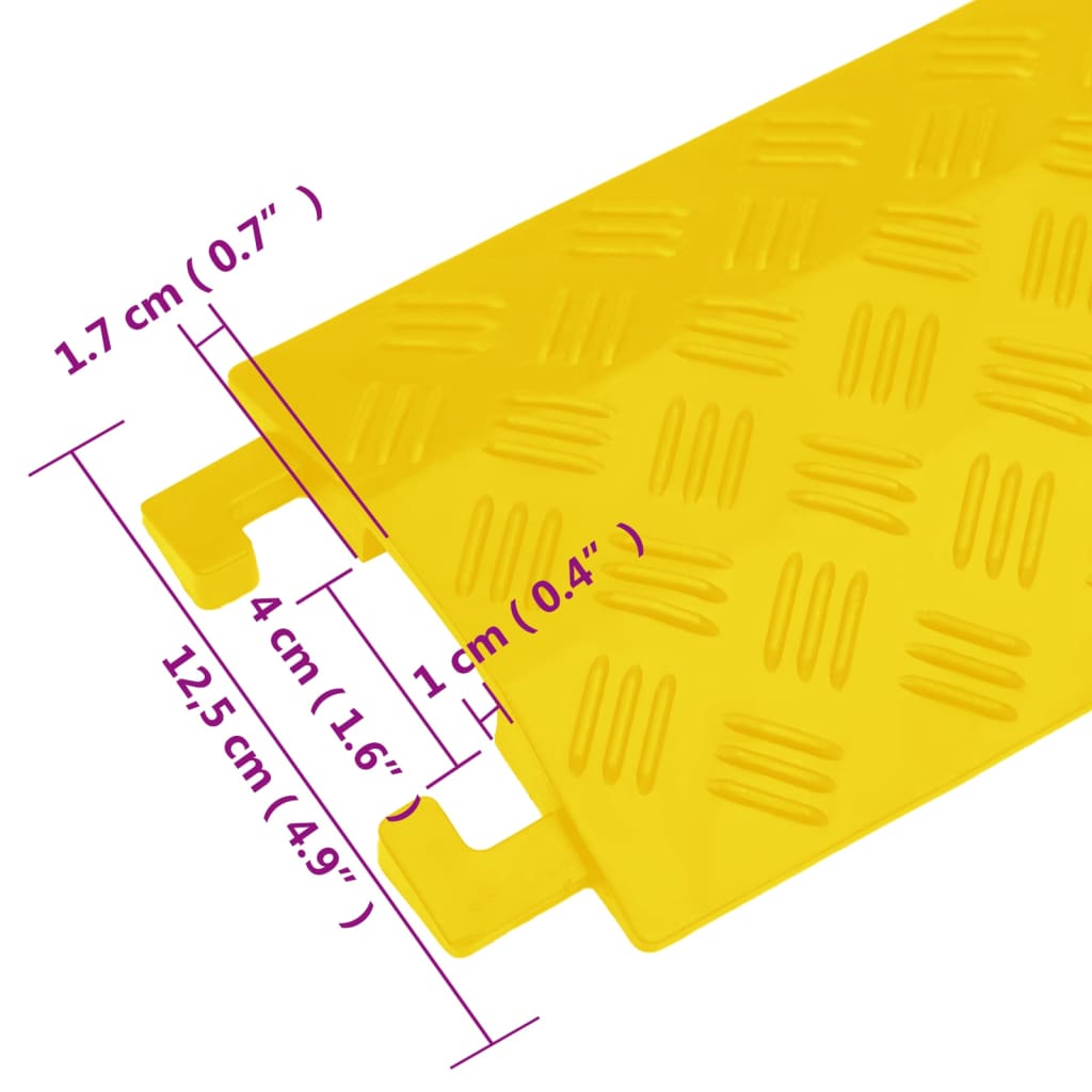 vidaXL Cable Protectors Ramp 4 pcs 98.5 cm Yellow