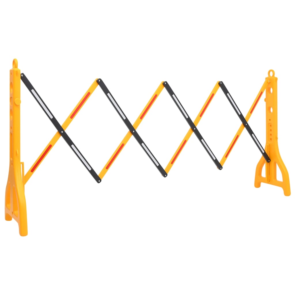 vidaXL Folding Traffic Barrier 250x38x96 cm Yellow and Black