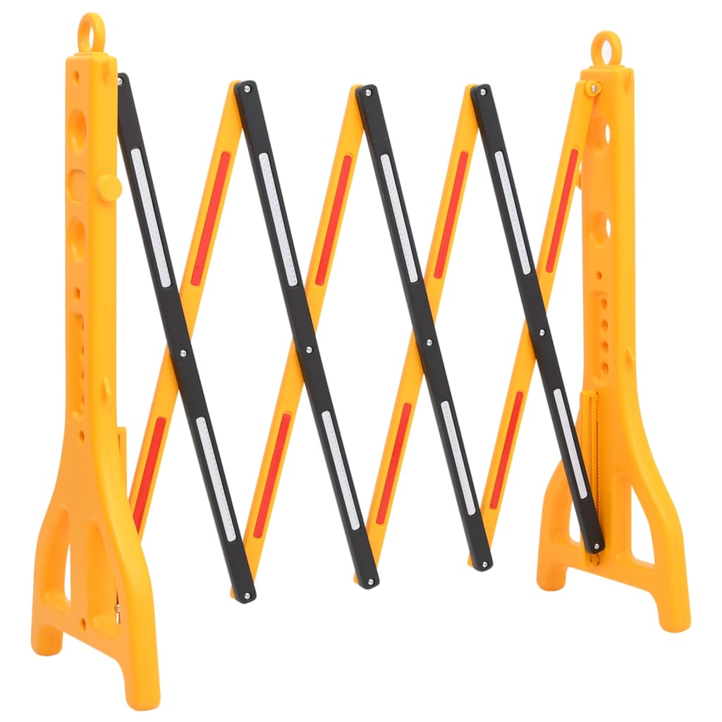 vidaXL Folding Traffic Barrier 250x38x96 cm Yellow and Black