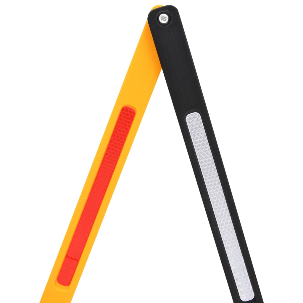 vidaXL Folding Traffic Barrier 250x38x96 cm Yellow and Black