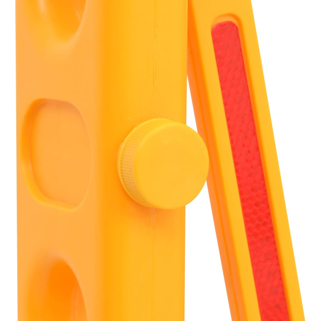 vidaXL Folding Traffic Barrier 250x38x96 cm Yellow and Black