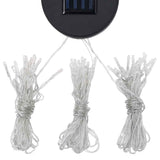 vidaXL Prieel met dubbel dak en LED-lichtslinger 3x4 m wit