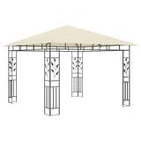 vidaXL Gazebo with Mosquito Net LED String Lights 180 g/m² 3x3x2.73 m Cream