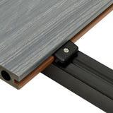 vidaXL Decking boards with accessories 10 m² 2.2 m HKC brown and grey