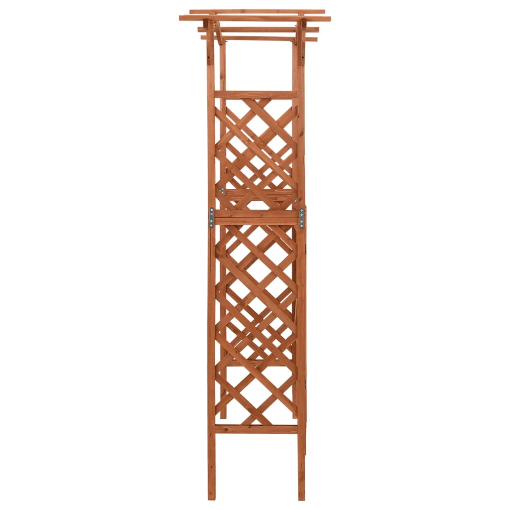 vidaXL Pergola met poort 116x40x204 cm massief vurenhout