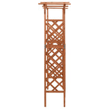 vidaXL Pergola met poort 116x40x204 cm massief vurenhout