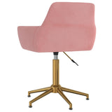 vidaXL Eetkamerstoelen draaibaar 2 st fluweel roze