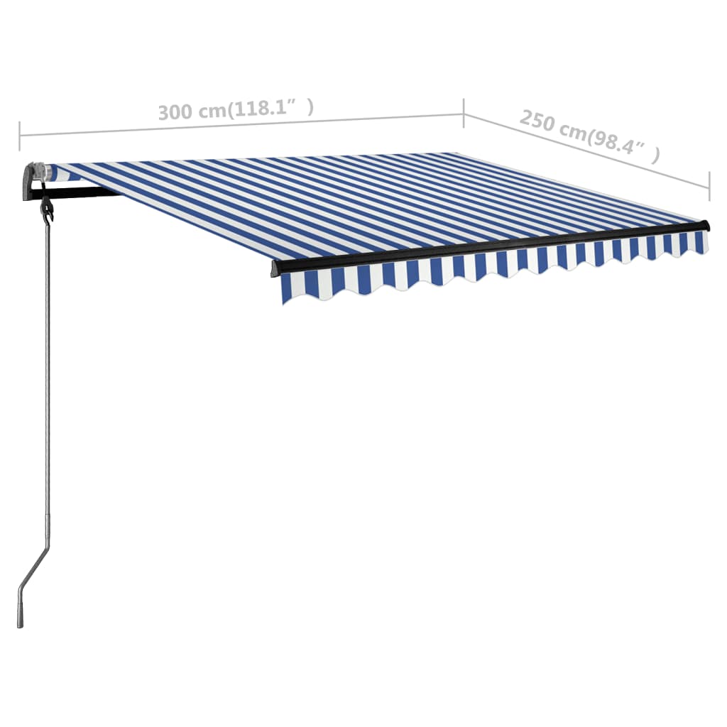 vidaXL Luifel vrijstaand handmatig uittrekbaar 300x250 cm antraciet