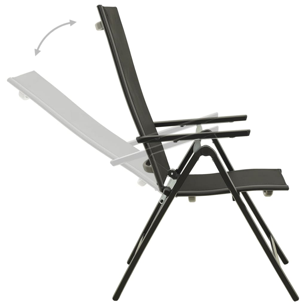 vidaXL 3-piece Bistro Set Black and Anthracite