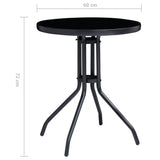 vidaXL 3-piece Bistro Set Black and Anthracite