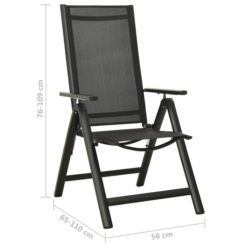 vidaXL 3-piece Bistro Set Black and Anthracite