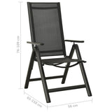 vidaXL 3-piece Bistro Set Black and Anthracite