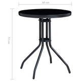vidaXL 3-piece Bistro Set Black and Anthracite