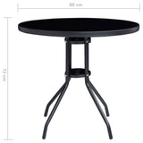 vidaXL 5-piece Garden Dining Set aluminium and textilene black