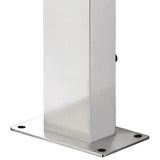 vidaXL Outdoor Shower with Brown Base 225 cm Stainless Steel