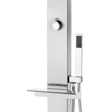 vidaXL Outdoor Shower with Brown Base 225 cm Stainless Steel