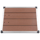 vidaXL Outdoor Shower with Brown Base 220 cm Stainless Steel