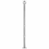 vidaXL Outdoor Shower with Brown Base 220 cm Stainless Steel